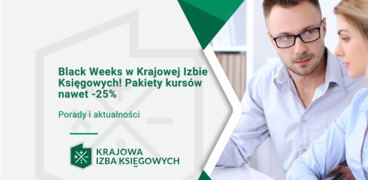 Black Weeks w Krajowej Izbie Księgowych! Pakiety kursów nawet -25% Black Weeks w Krajowej Izbie Księgowych!