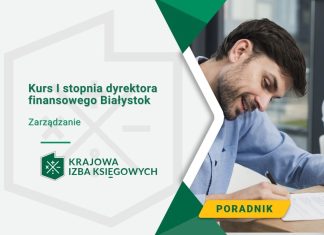 Kurs I stopnia dyrektora finansowego Białystok