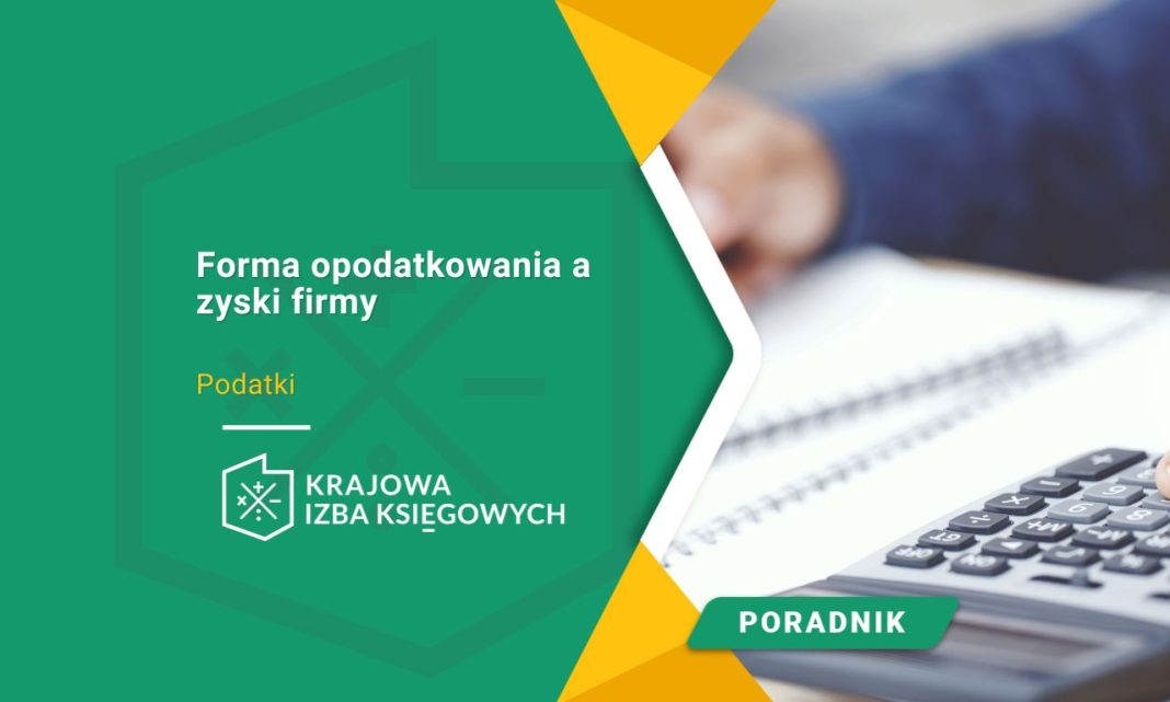 formy opodatkowania a zysk firmy